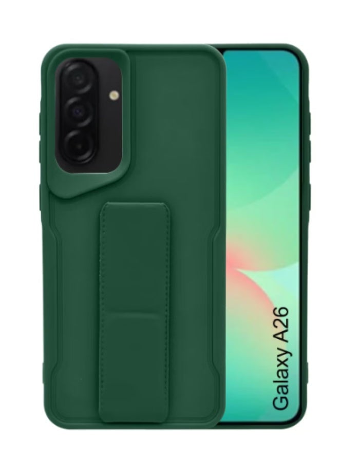 3-in-1 Magnetic Protective Case with Stand for Samsung Galaxy A26 5G - Green - Image 1