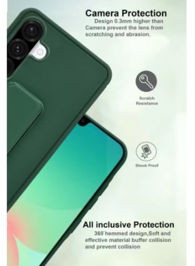3-in-1 Magnetic Protective Case with Stand for Samsung Galaxy A26 5G - Green - Image 2