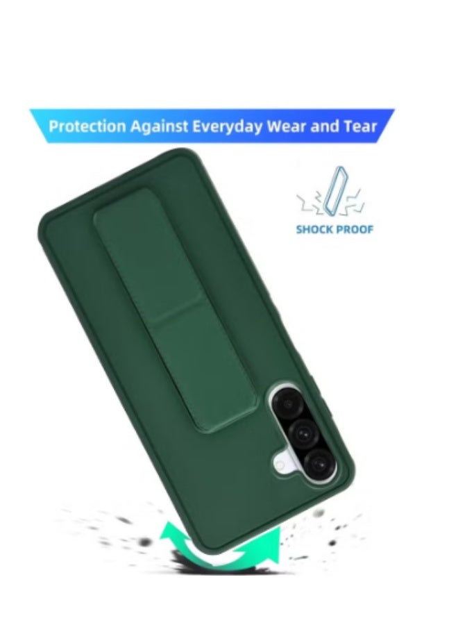 3-in-1 Magnetic Protective Case with Stand for Samsung Galaxy A26 5G - Green - Image 4