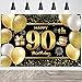IMISI 90th Birthday Banner Decorations for Men Party Backdrop - Image 3