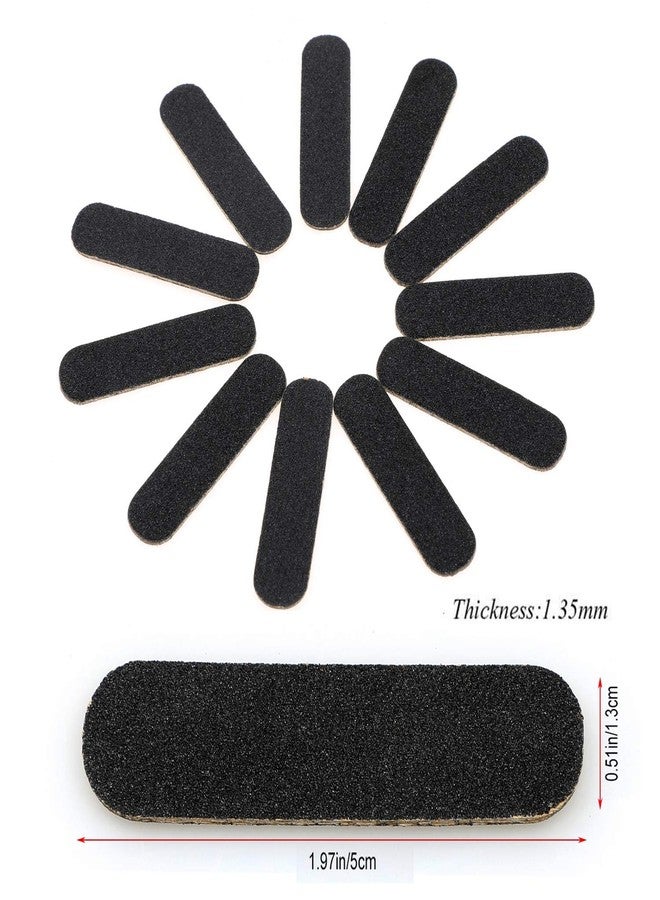 MWOOT 100 Pcs Mini Nail Files Bulk, Mwoot Disposable Double Sided Emery Board 180/240 Grit, Fingernail Nail File Buffer Set Manicure Tool for Natural Acrylic Fake Nails Home and Salon Use (Black) - Image 5