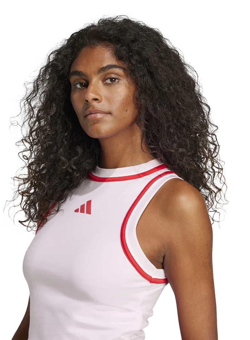 Adidas Essentials Color-Pop Cotton Crop Tank Top