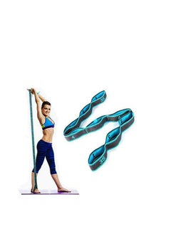 LIVVY Elastic Stretch Band Strap with 9 Loops for Yoga | Physical Therapy, Dance & Workout | Light Resistance Exercise Band for Strength & Flexibility Training | Stretch Assist for Rehabilitation & Fitness  - Image 1