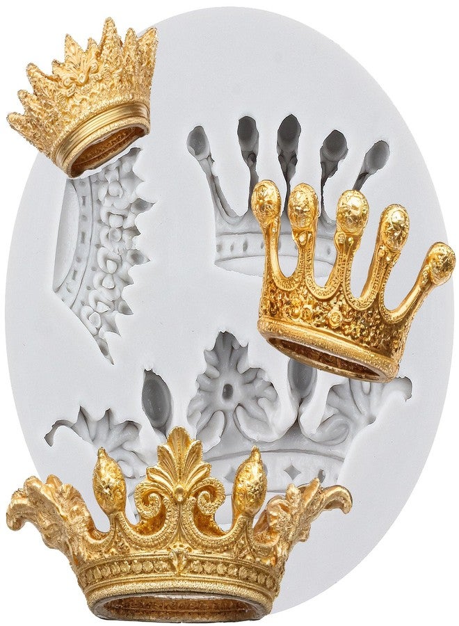YANQINMS Crown Silicone Molds Crown Fondant Mold For Sugar Cake Decorating Cupcake Topper Candy Chocolate Gum Paste Polymer Clay - Image 1