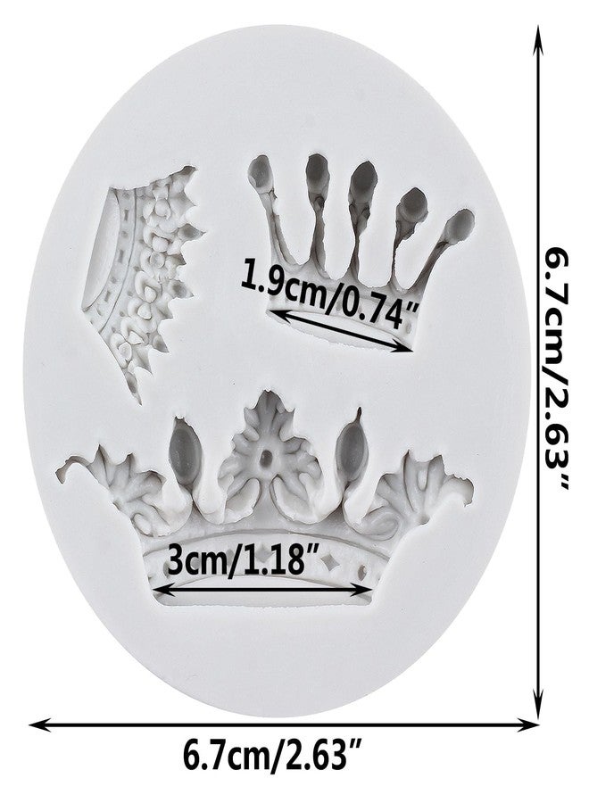 YANQINMS Crown Silicone Molds Crown Fondant Mold For Sugar Cake Decorating Cupcake Topper Candy Chocolate Gum Paste Polymer Clay - Image 2