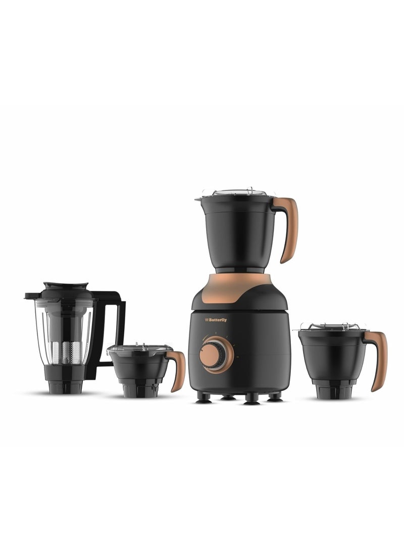 باترفلاي Butterfly ZieraBlack 1000 Watt Mixer Grinder | 4 Jars | Uniform Grinding - Tornado Blade & Lid | Smudge Free Jars | Long Lasting Tempered & SS Annealed Jars | Torx23 Motor| 5 Years Warranty - Image 1