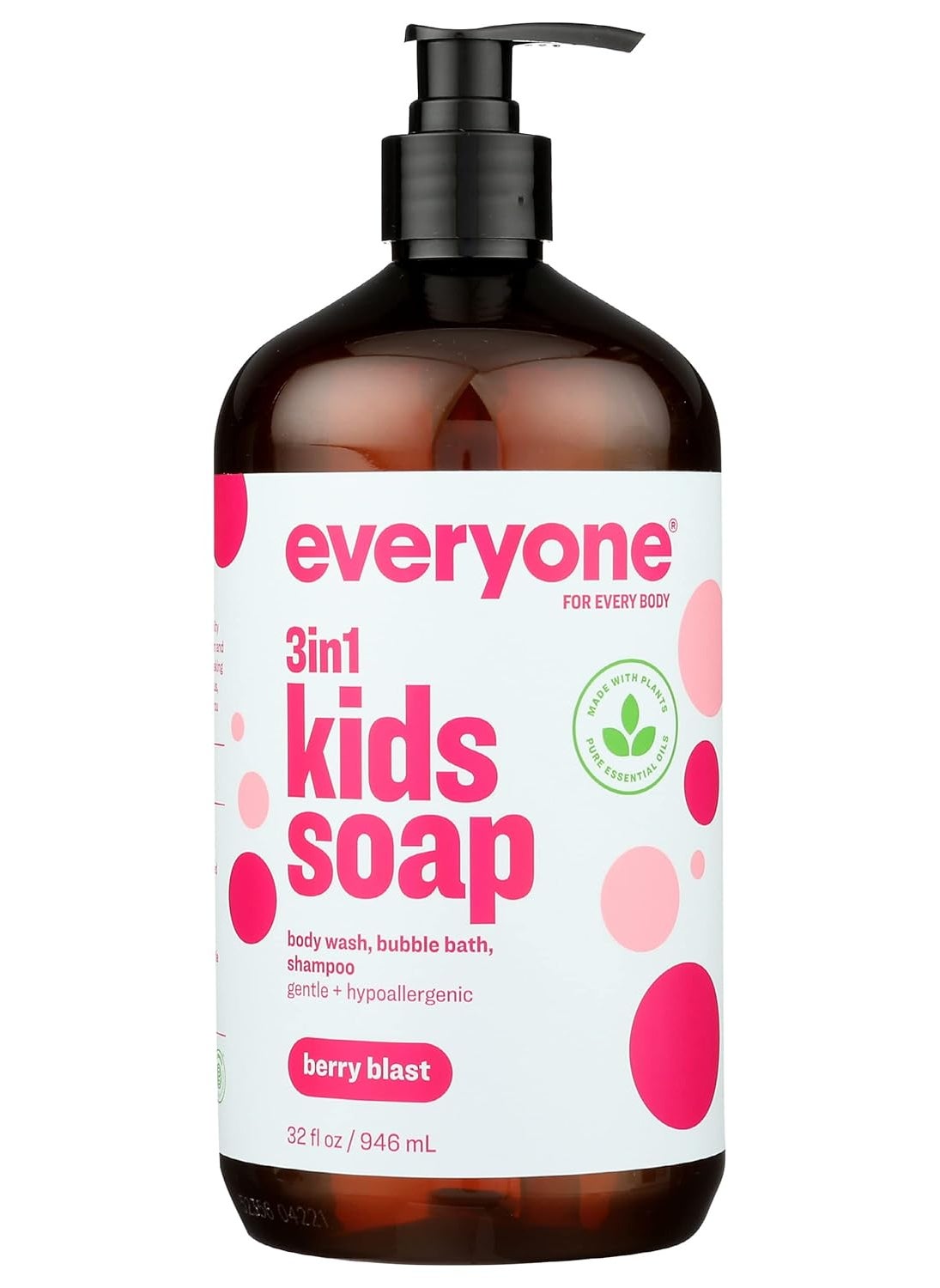 Everyone Everyone 3In1 Berry Blast Scent Gentle And Hypoallergenic Kids Soap Gluten Free 32 Fluid Ounce Pack Of 1 
