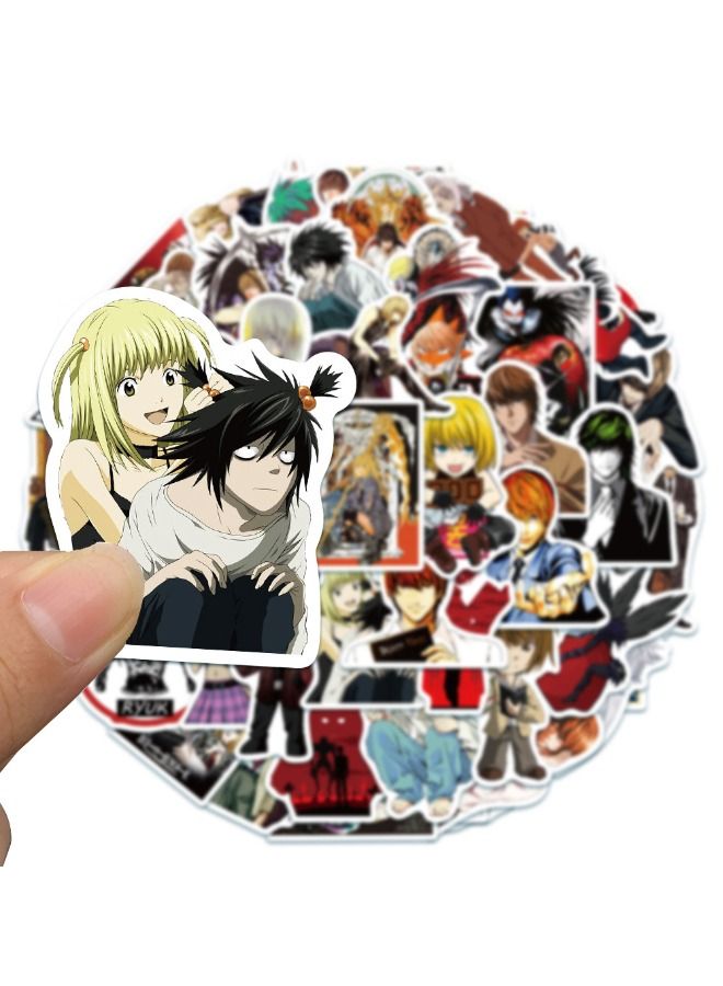 مجموعة ملصقات مقاومة للماء برسومات كرتونية ديث نوت من أنيمي مكون من 50 قطعة - Image 4