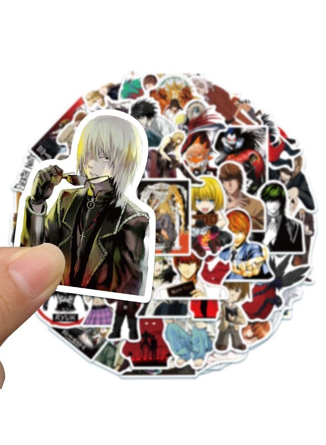 مجموعة ملصقات مقاومة للماء برسومات كرتونية ديث نوت من أنيمي مكون من 50 قطعة - Image 5