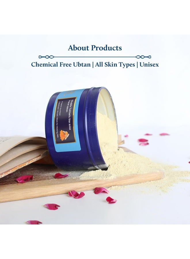 Blue Nectar Turmeric Ubtan Powder for Glowing Skin | Ayurvedic Ubtan Face Pack for Skin Brightening | Tan Removal Face Pack for Women & Men with Multani Mitti Powder | (3.5 Oz, 9 Herbs) - Image 5