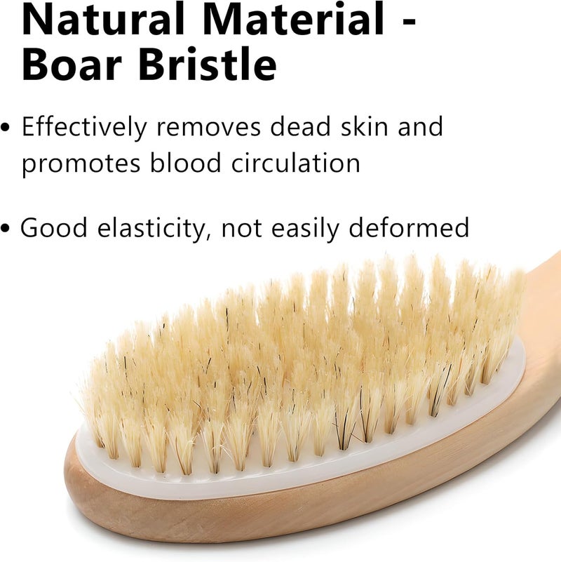 Jaasuee Natural Wooden Dry Brush for Exfoliating and Detoxifying Featuring Biodegradable Sisal Fibers SkinEnhancing Body Brush for Luminous and Smooth Skin Brown - Image 3