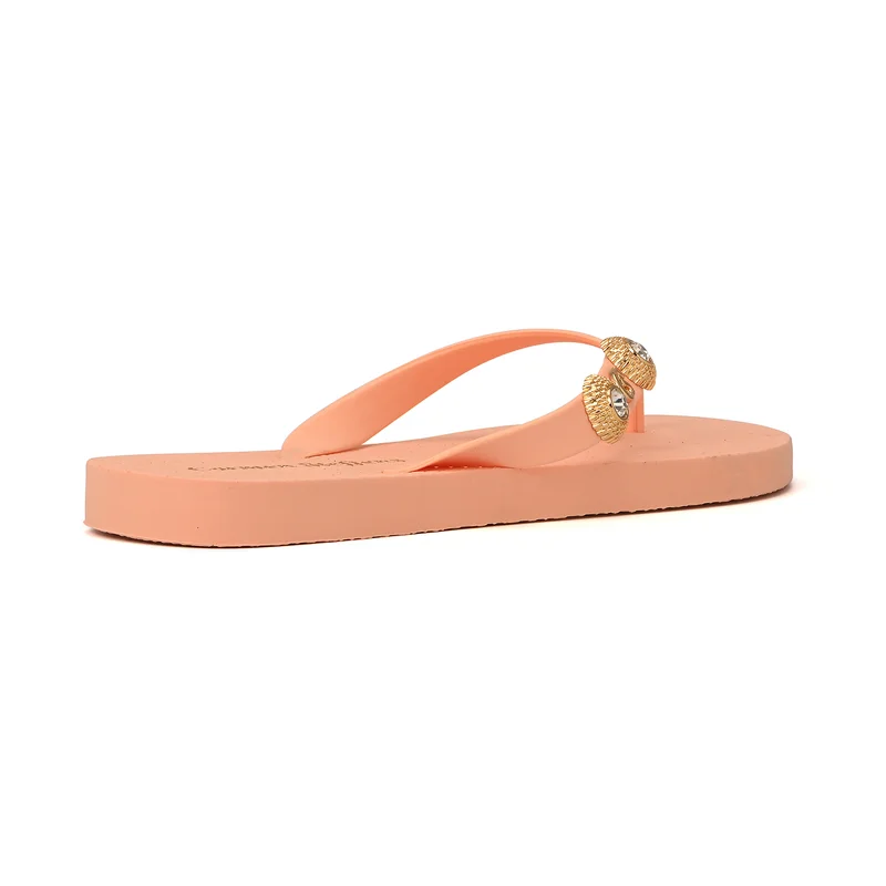 Carmen Steffens  Flip-flops with Papaya Decoration for Women | Best Price UAE