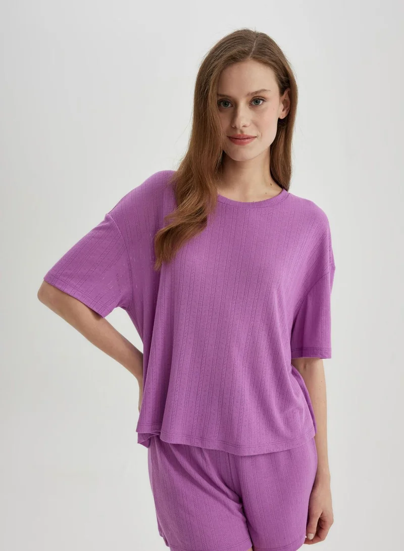 DeFacto Fall In Love Regular Fit Short Sleeve 2 Piece Set