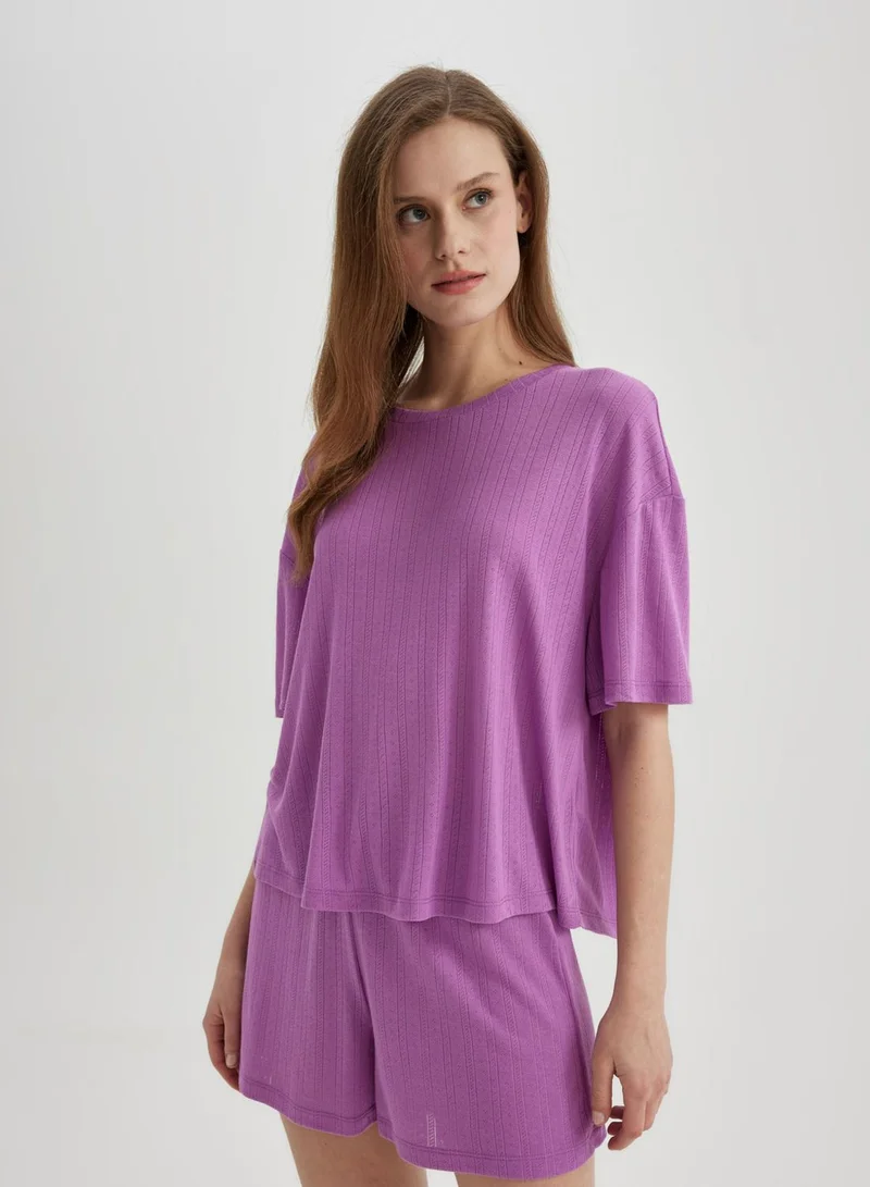 DeFacto Fall In Love Regular Fit Short Sleeve 2 Piece Set