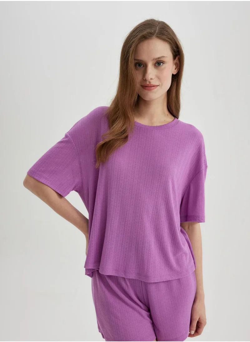 DeFacto Fall In Love Regular Fit Short Sleeve 2 Piece Set