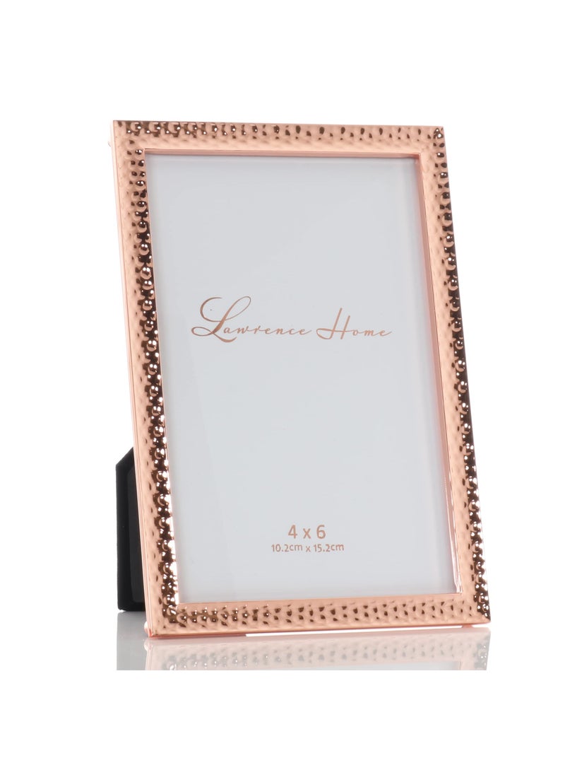 Lawrence Frames Lawrence Frames Metal Picture Frame with Hammer Effect  4x6  Copper  - Image 3