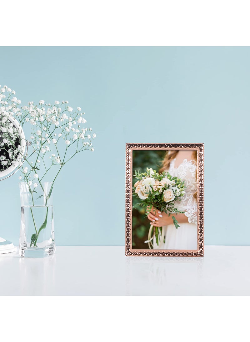 Lawrence Frames Lawrence Frames Metal Picture Frame with Hammer Effect  4x6  Copper  - Image 4