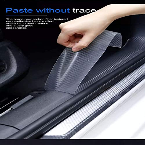 POLMI Carbon Fiber Car Door Sill Protector Tape – Anti Scratch PPF Film for Body, Door, Bumper = Transparent Car Tape for Exterior Protection - Image 2