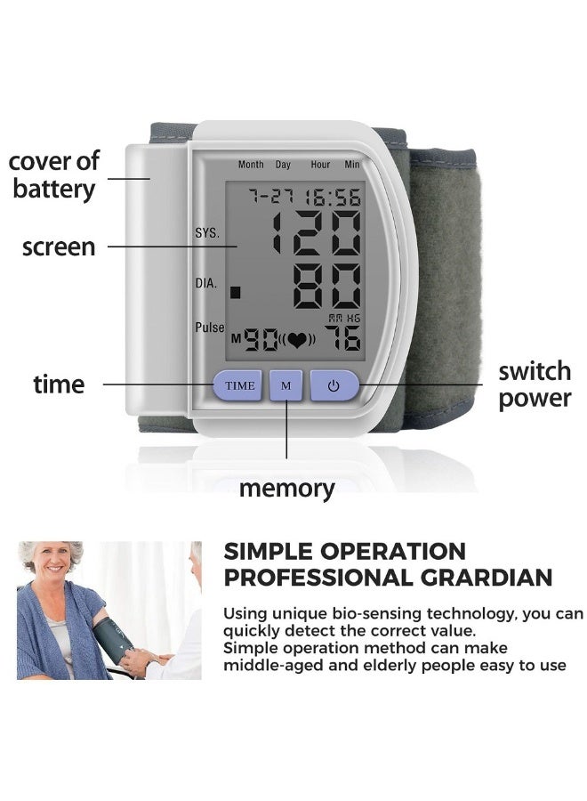 UBEdge Wrist Electronic Blood Pressure Monitor – Digital BP Machine Battery Powered, Portable Automatic Blood Pressure & Heart Rate Monitor for Home & Travel Use - Image 2