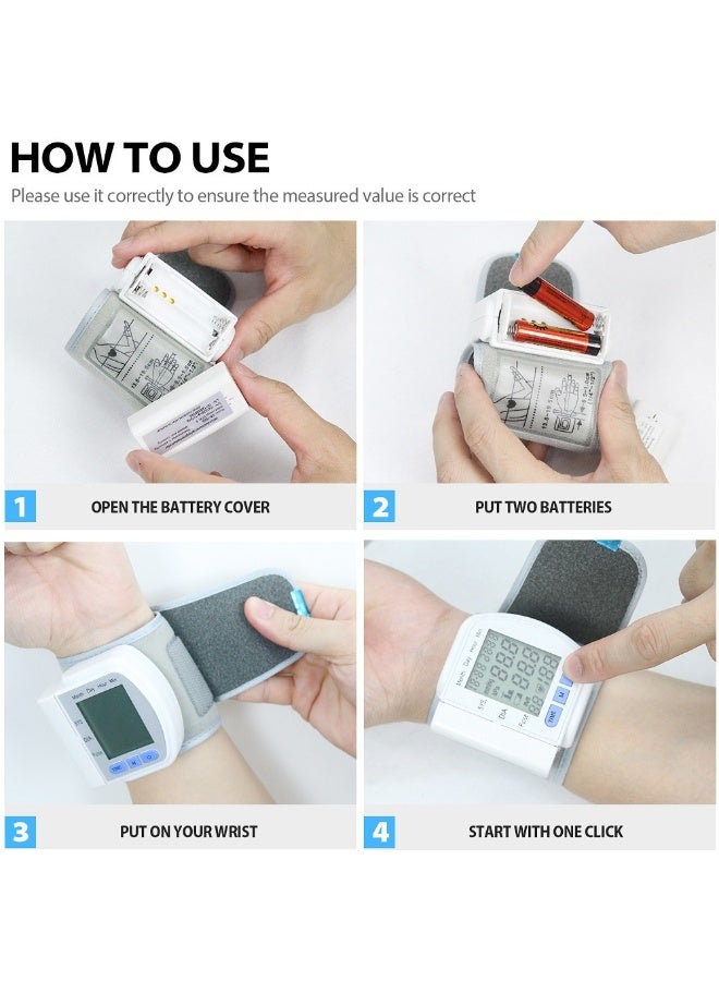 UBEdge Wrist Electronic Blood Pressure Monitor – Digital BP Machine Battery Powered, Portable Automatic Blood Pressure & Heart Rate Monitor for Home & Travel Use - Image 4