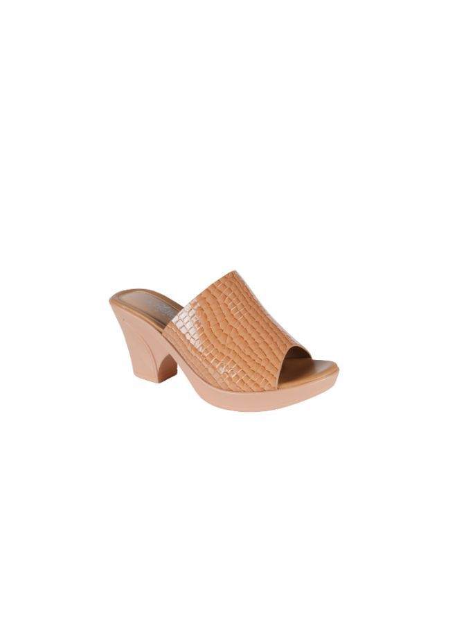 Michelle Morgan 092-2424 Michelle Morgan Ladies Block Heel Sandals  19017-L11 Beige 36 - Image 1