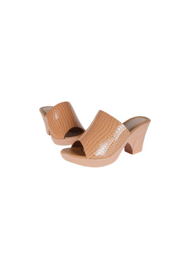 Michelle Morgan 092-2424 Michelle Morgan Ladies Block Heel Sandals  19017-L11 Beige 36 - Image 2