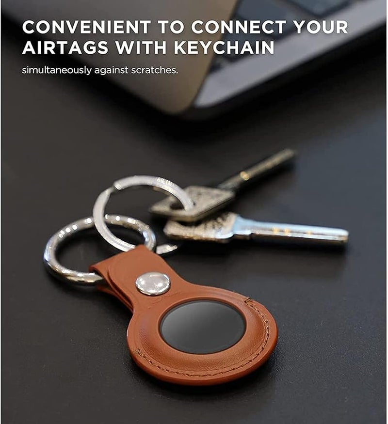 Leather Case for Tracker Device Anti Drop Anti Lost Black - Image 4