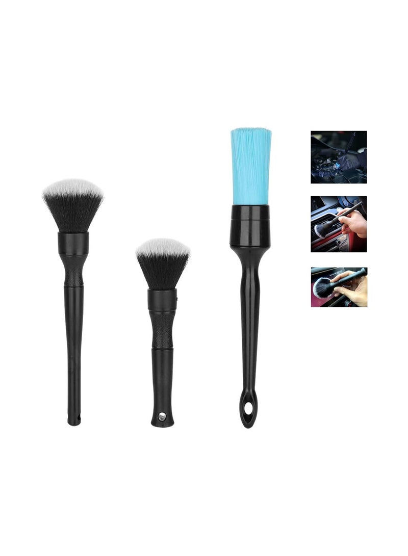 Generic 3Pack Detail Brush Kit for Car Motorcycle Automotive Cleaning Wheels Dashboard Interior Exterior Leather Air Vents - Image 1