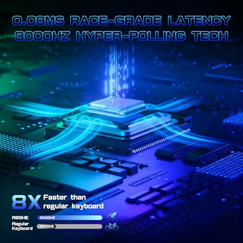 MAMBASNAKE ATTACK SHARK R85 HE Wired 75% Rapid Trigger Mechanical RGB Gaming Keyboard with Custom Lightbox,8KHz Polling Rate,0.005mm RT Accuracy,0.08MS Latency,Hall Effect,Magnetic Switch,Driver for PC-Moonlight - Image 5