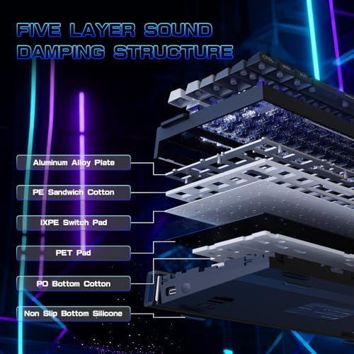 MAMBASNAKE ATTACK SHARK R85 HE Wired 75% Rapid Trigger Mechanical RGB Gaming Keyboard with Custom Lightbox,8KHz Polling Rate,0.005mm RT Accuracy,0.08MS Latency,Hall Effect,Magnetic Switch,Driver for PC-Moonlight - Image 4