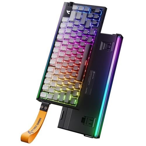 MAMBASNAKE ATTACK SHARK R85 HE Wired 75% Rapid Trigger Mechanical RGB Gaming Keyboard with Custom Lightbox,8KHz Polling Rate,0.005mm RT Accuracy,0.08MS Latency,Hall Effect,Magnetic Switch,Driver for PC-Moonlight - Image 1