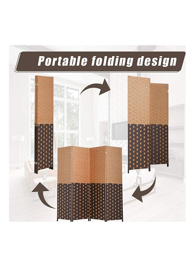 KARNAK - 4-Panel Room Dividers and Folding Privacy Screens Partition Walls for Bedroom Rattan Screen Divider - Image 1