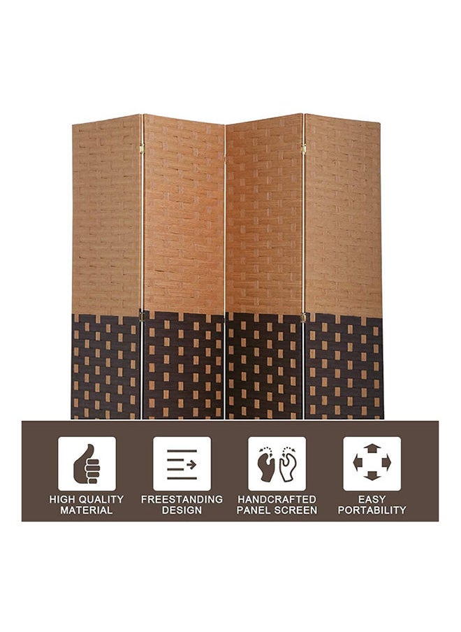 KARNAK - 4-Panel Room Dividers and Folding Privacy Screens Partition Walls for Bedroom Rattan Screen Divider - Image 1