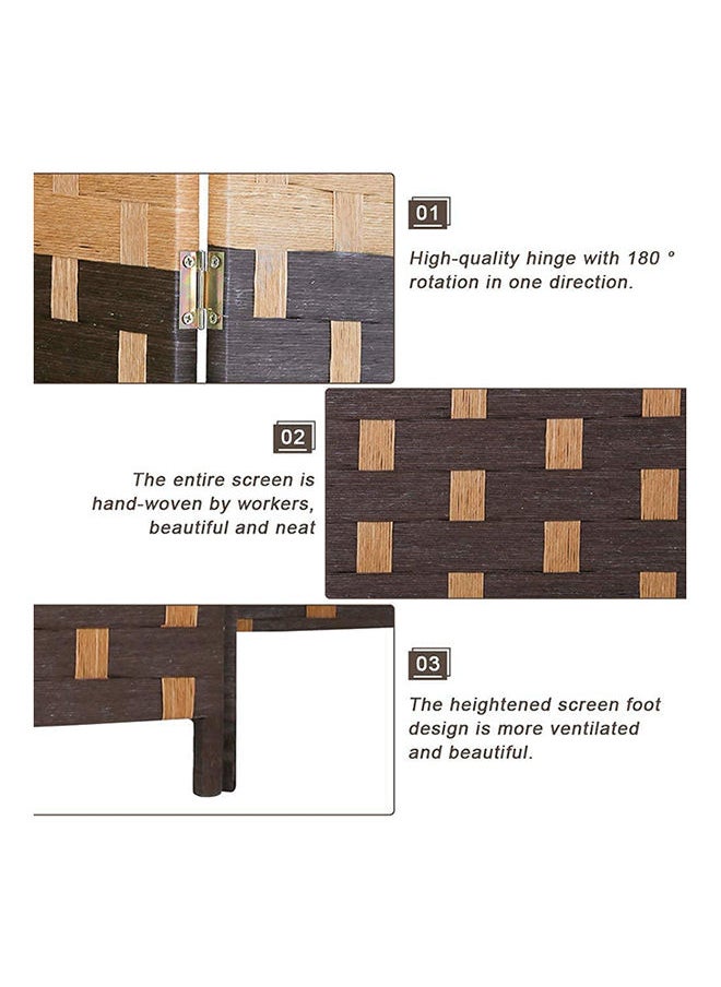 KARNAK - 4-Panel Room Dividers and Folding Privacy Screens Partition Walls for Bedroom Rattan Screen Divider - Image 1