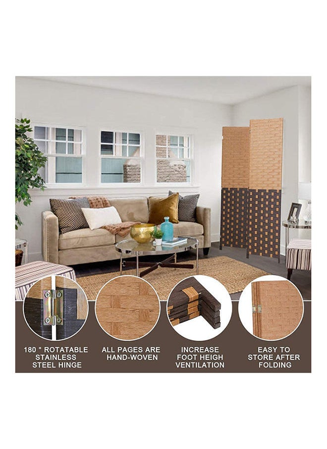 KARNAK - 4-Panel Room Dividers and Folding Privacy Screens Partition Walls for Bedroom Rattan Screen Divider - Image 1