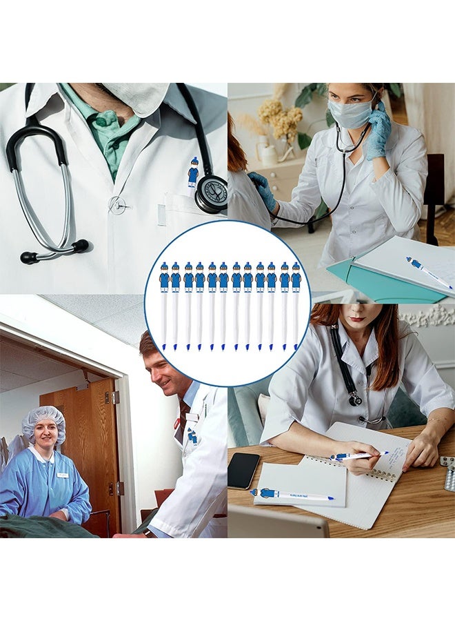 Cute Nurse Pens Appreciation Gifts Inspirational Nursing Pens Funny Cartoon Nurse Pens Novelty Ballpoint Pens for Nursing School Student Graduation Gifts Medical Assistant Healthcare 20pcs(Pink & Blue) - Image 5