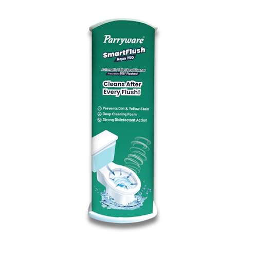 Parryware SmartFlush in-Cistern Automatic Toilet Bowl Cleaner - Aqua 500 (Fragrance Free) I PK of 1 I Lasts Upto 600* Flushes | 99.9% Disinfection | Cleans After Every flushes | FCSF0103 - Image 1