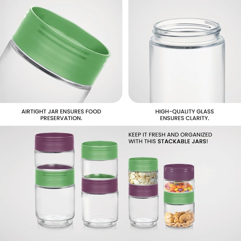 MILTON Treo One Up Glass Jar Set with Airtight Lids - Image 2