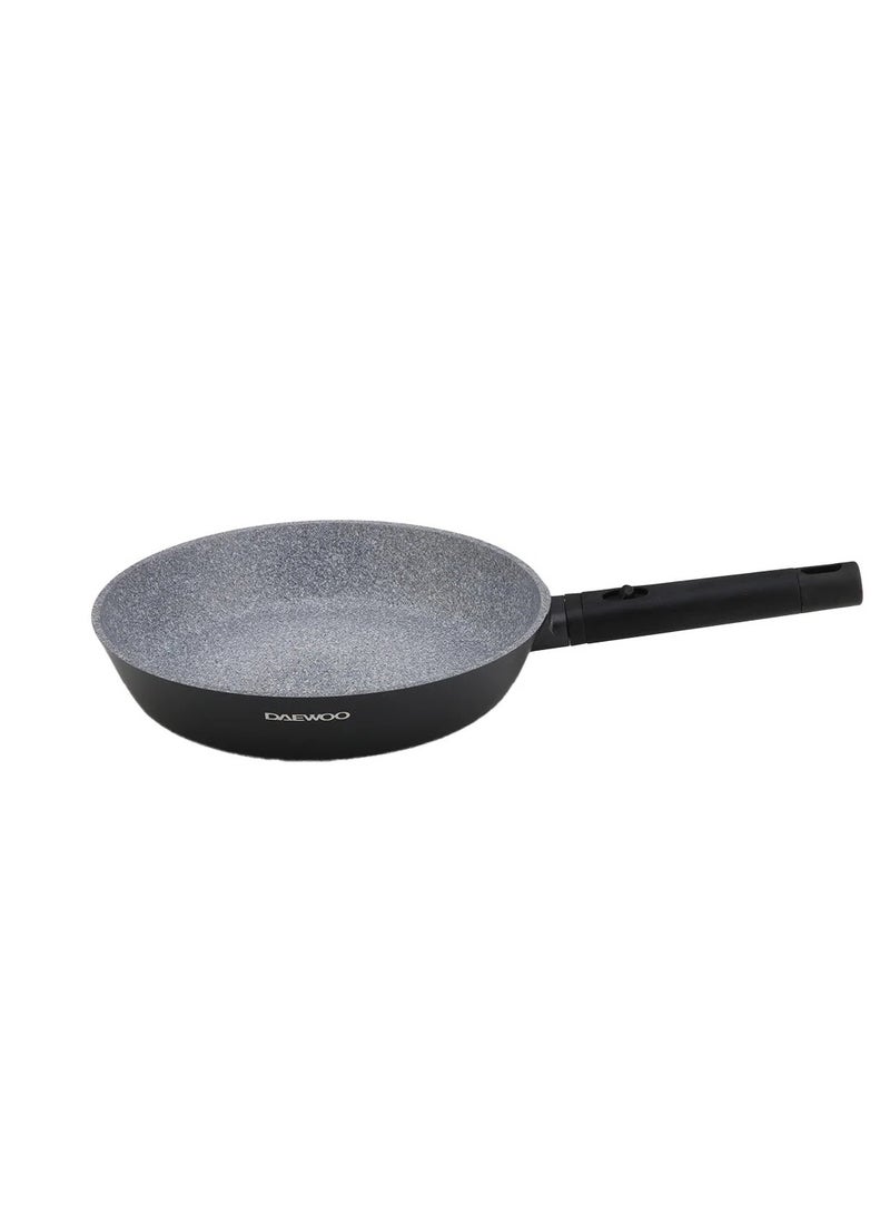 دايو مقلاة دايو ٢٨ سم من الألومنيوم المصبوب، طلاء جرانيت غير لاصق، قاعدة حثية كاملة، مقبض من الباكليت، خالية من المواد الكيميائية - Image 1