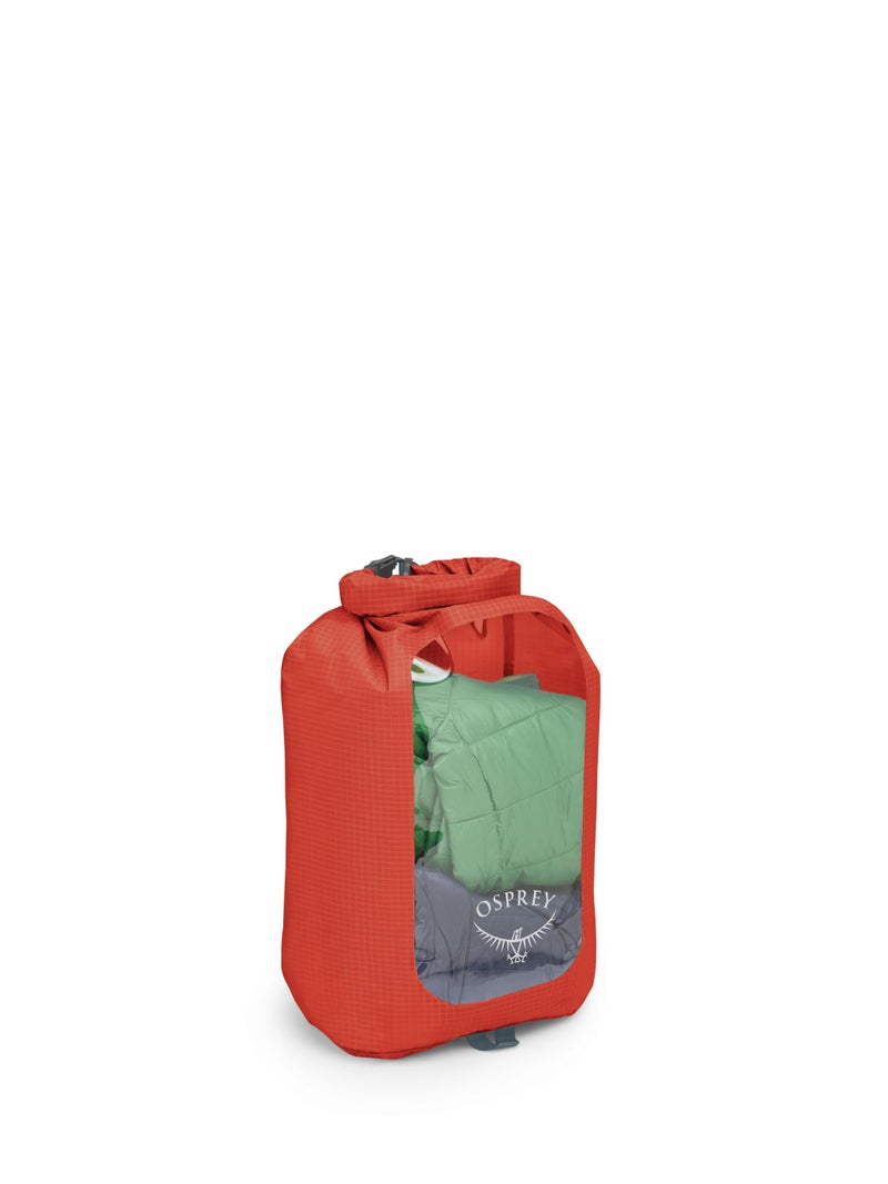 Osprey 12L Waterproof Dry Sack with Window, Mars Orange - Image 1