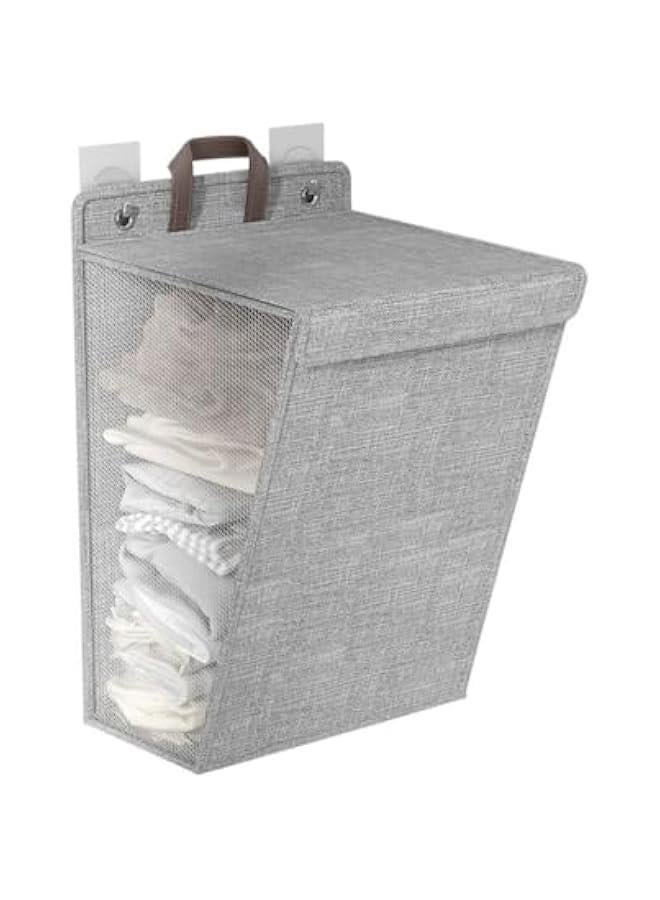 MIXDE Laundry Basket Clothes Hamper, Foldable Storage Basket,Collapsible Clothes Washing Laundry Hamper,Oxford Fabric Dirty Clothes Storage Basket with Carry Handle - Image 1