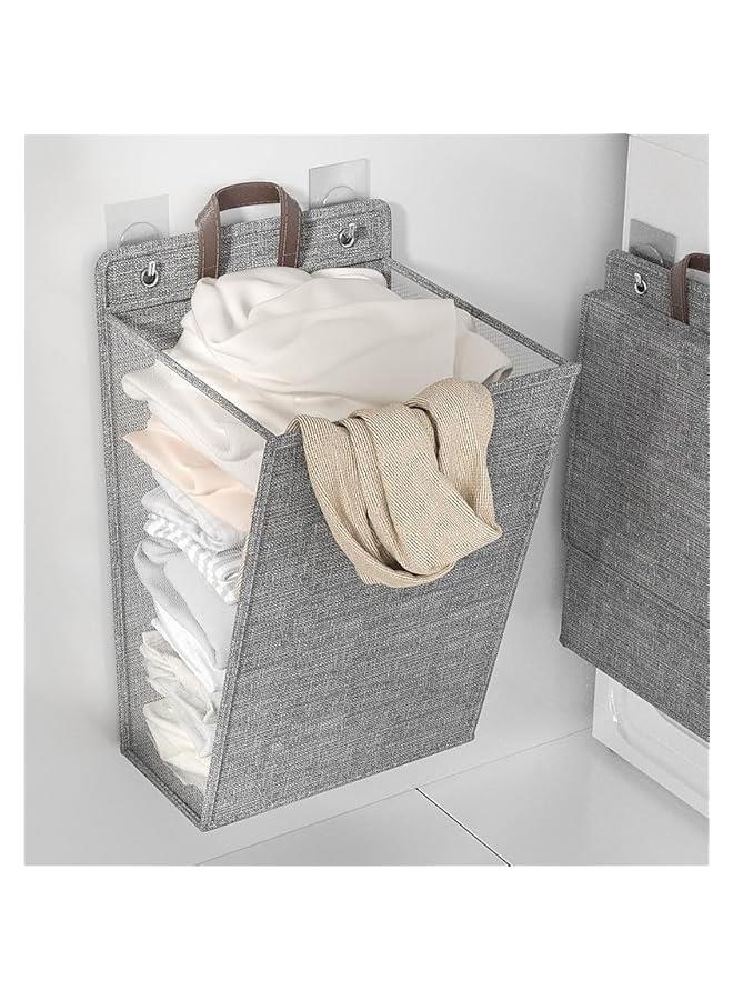 MIXDE Laundry Basket Clothes Hamper, Foldable Storage Basket,Collapsible Clothes Washing Laundry Hamper,Oxford Fabric Dirty Clothes Storage Basket with Carry Handle - Image 4