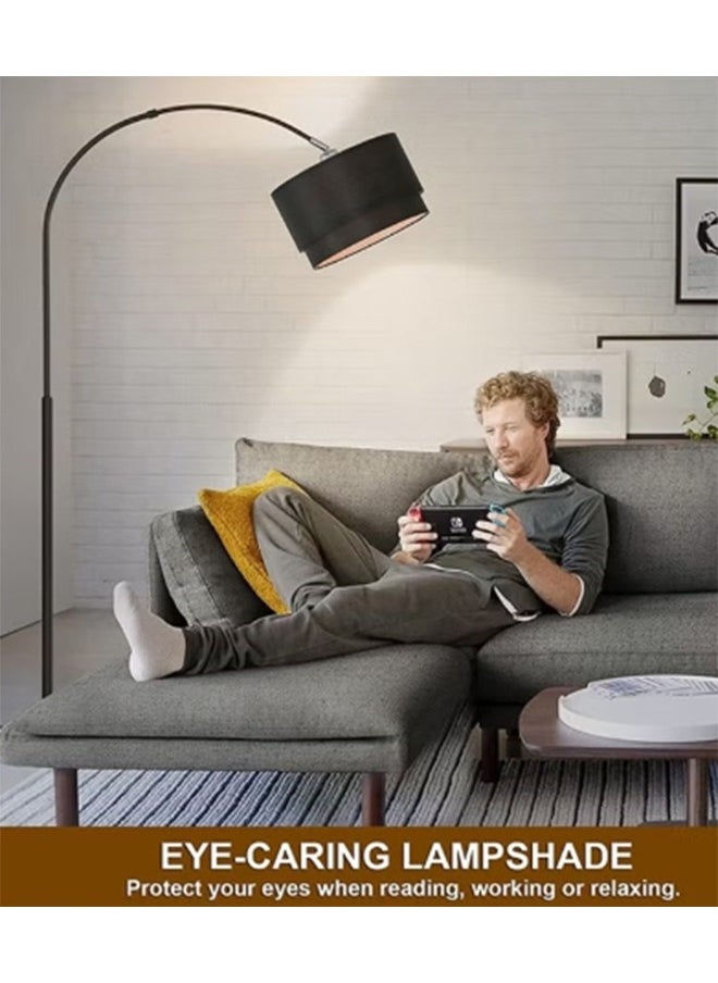 Floor Lamp Modern Arc Tall Living Room-Stand Up Arching Drum Shade Large Corner Lamp for Dinning Bedrooms and Office Lighting with Remote Control and LED Bulb Black - pzsku/ZFE46FBA6165CFA990DDFZ/45/_/1732529429/10c6ea53-bf30-43ee-9e25-b048b6ea7023