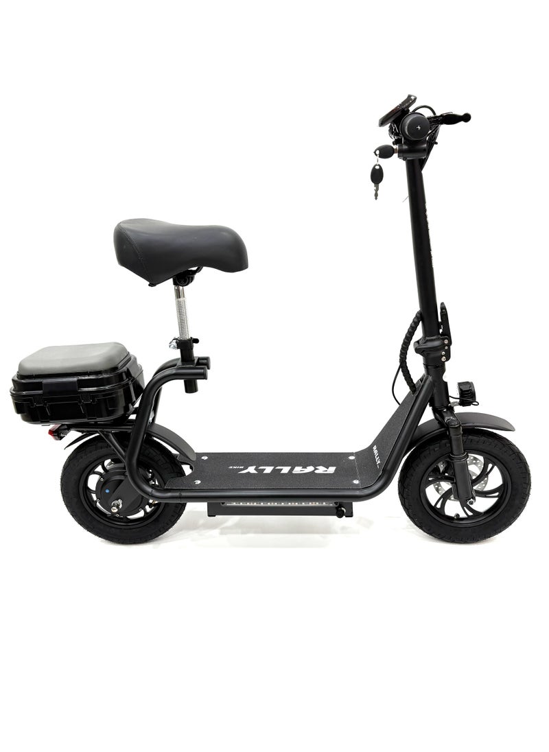 RALLY BICYCLE - Scooter model RALLY-B7-BOX, Recommended for adults, 48V 10AH litthium battery, Maximum riding distance is 30km, Maximum speed is 35km/h, Black color - Image 1