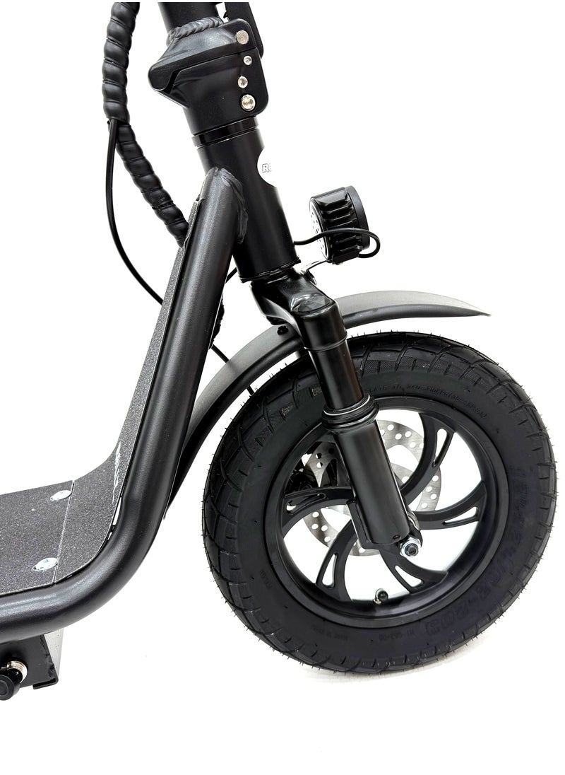 RALLY BICYCLE - Scooter model RALLY-B7-BOX, Recommended for adults, 48V 10AH litthium battery, Maximum riding distance is 30km, Maximum speed is 35km/h, Black color - Image 1