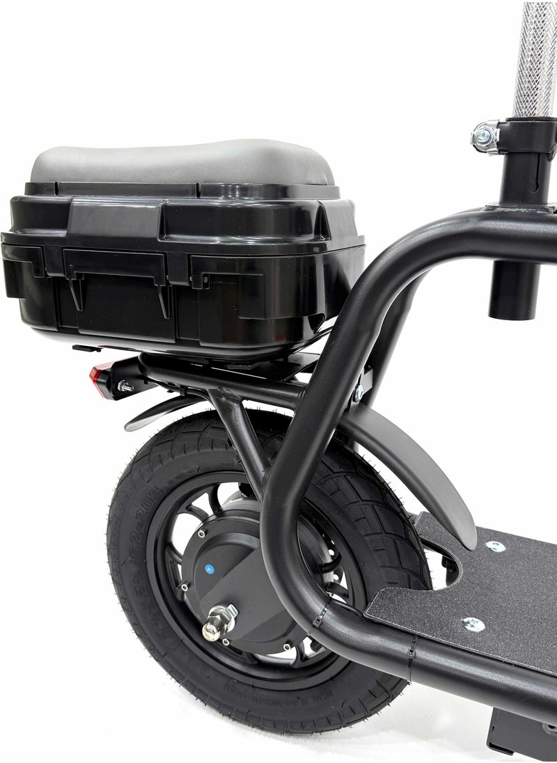 RALLY BICYCLE - Scooter model RALLY-B7-BOX, Recommended for adults, 48V 10AH litthium battery, Maximum riding distance is 30km, Maximum speed is 35km/h, Black color - Image 1