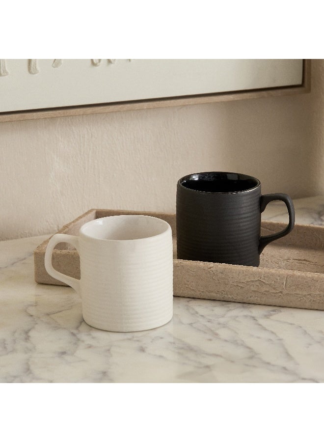 Home Box طقم أكواب دونا - أسود وأبيض - Image 1