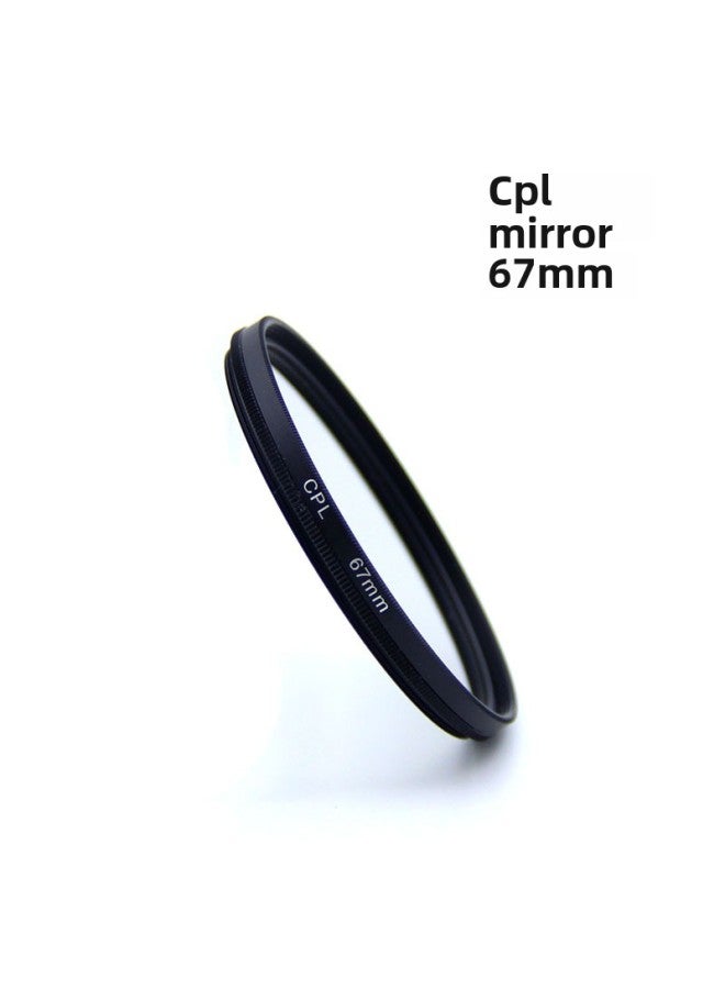 67mm Mobile Phone Camera Filter CPL Lens To Reduce Reflective Black Rub White Rub Lens Hazy Lens Polarizer Shake-Color:Cpl Polarizer 【67mm Diameter】 Separate Lens - Image 1