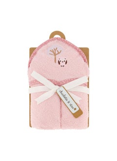 Cudlie Cudlie Charlotte and Star Premium Hooded Baby Bath Towel with Embroidery, Ultra-Soft Cotton Bath Towel with Hood for Toddlers, Bathrobe Blanket for Children  - Image 2