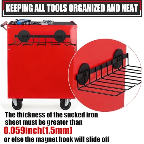 joaoxoko Heavy Duty Magnetic Power Tool Organizer,Drill Holder Wall Mount,50 lb Garage Storage Utility Storage Thickened Drill Rack for Dewalt Milwaukee Ryobi Cordless Tool - Image 4